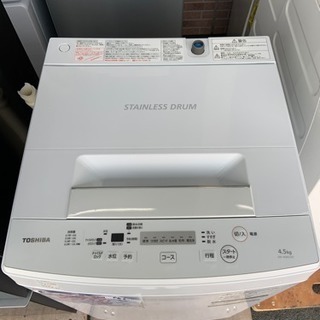 全自動洗濯機 東芝 2018年製 4.5kg AW-45M5(W)