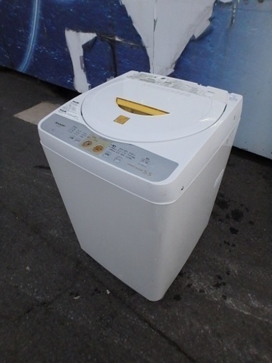 簡易清掃済み☆2009年製☆　シャープ 全自動洗濯機 ES-55E5-KY 5.5kg