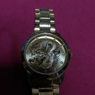 龍の腕時計(ゴールド) メンズ