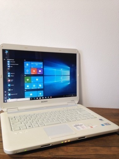 閉店セール！人気のVAIOホワイト Windows10ノートパソコンoffice