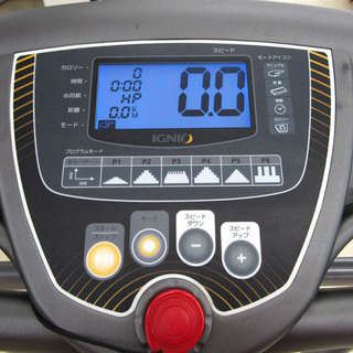 幌発 IGNIO/イグニオ ランニングマシン トレッドミル R16 ブラック ルームランナー ウォーキング エクササイズ マット付 09年製 動作品