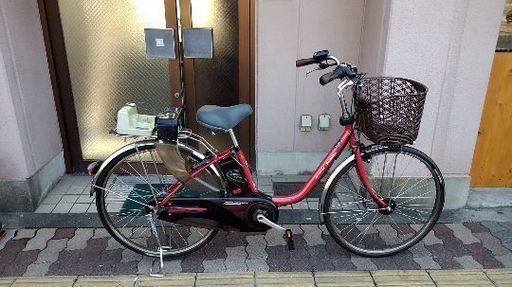 Panasonic vivi DX 26吋電動アシスト自転車( 8.9Ahバッテリー2ヶ＋充電器 ＋スペアキー2本付き)レッド