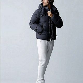 半額！定価42900円値下げ！美品！人気商品！nano・universe ナノユニバース 西川ダウンカグラジャケットS黒ブラックメンズレディース上着フード未使用