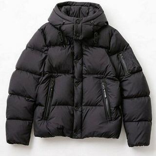 半額！定価42900円値下げ！美品！人気商品！nano・universe ナノユニバース 西川ダウンカグラジャケットS黒ブラックメンズレディース上着フード未使用