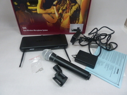 現状★SHURE/シュアー★SVX88J★PG28 ワイヤレスマイク/SVX88 受信機/SVX1 送信機/PS21J アダプタ 元箱有