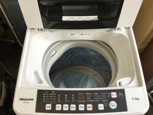 2018年製！ 全自動洗濯機 5.5kg HW-T55C ハイセンス