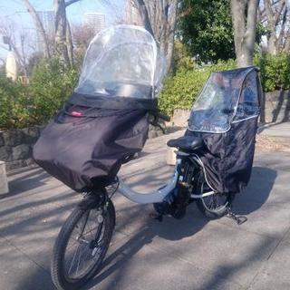 【3/25まで】ヤマハ PAS Kiss mini un PA20KXL 2018年モデル ☆前後子乗せ+レインカバー付☆-No.758 イタリア製シルク100% 縄柄ふくれ織オフホワイト