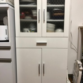 【取引中】食器棚 キッチンボード キッチンカウンター レンジ台 収納棚