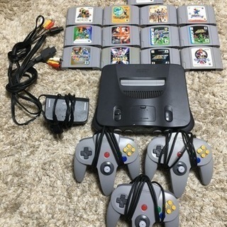 任天堂64 Nintendo64 本体 カセット ケーブル ソフ...