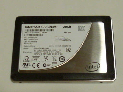 Intel SSD 520Series 120GB 9.5mm 動作確認済み インテル www