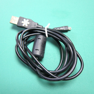 ２5大USB⇔小USBの変換ケーブル（黒）