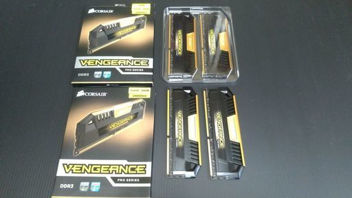 【RAM】Corsair DDR3 2400Mhz PC3-19200 16GB(8GBx2) 2セット