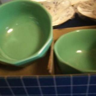 緑青鉢二個セット