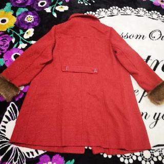 大きいサイズ4Ｌ✨華やかなファー付き赤コート❤ - 服/ファッション