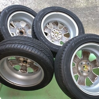 車のパーツ スイフト純正 夏タイヤ 195/55R15 ４本