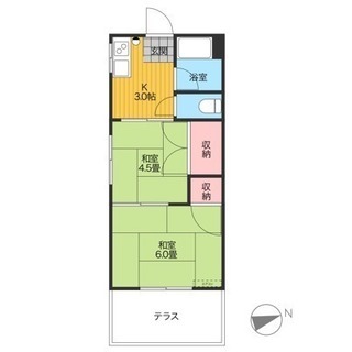 六ッ川2丁目 2K 敷金礼金無、フリーレント1ヶ月 陽当たり良好☀️