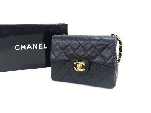 CHANEL シャネル　マトラッセ　チェーンショルダーバッグ　ブラック　1794626