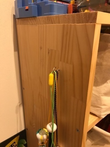 Diyで作ったおもちゃ収納棚 中古です 中の布バスケット付き ピーカブー 生駒の収納 家具 おもちゃ箱 の中古あげます 譲ります ジモティーで不用品の処分