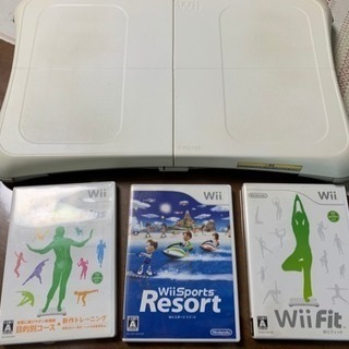 WiiFitバランスボード  ソフト3点セット