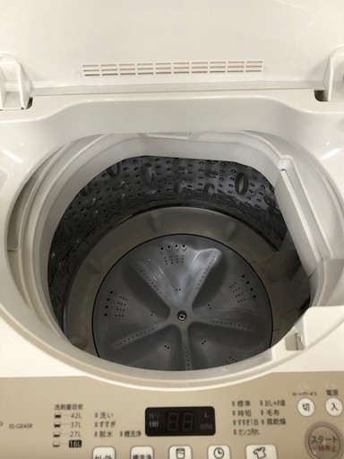 ◆分解清掃済み♪2016年製　美品洗濯機　シャープES-GE45R-C　4.5kg　2016年製　洗濯槽内部クリーニング済み女性でも安心♪js1