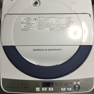 送料無料・設置無料】洗濯機 AQUA AQW-S60C 中古