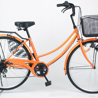 美品　中古自転車　26インチ　オレンジ