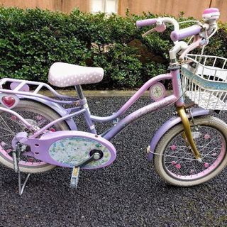 【交渉中】無料☆子供用　補助輪付　自転車　16インチ　女の子用