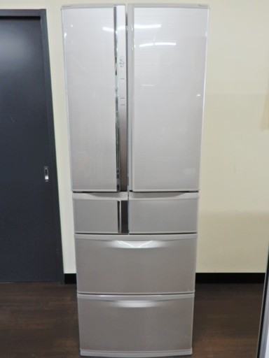 クリーニング済み♪大型冷蔵庫　三菱【ＭＲ-Ｒ47Ｚ-Ｆ】2015年製　465リットル　６ドア　フローラル　新生活　ファミリータイプ♪
