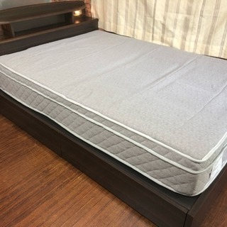 【送料無料】【USED】ニトリ セミダブルサイズ ベッド マットレスセット