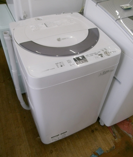札幌 5.5kg シャープ 全自動洗濯機 2014年製 SHARP ES-GE55N-S 新生活 ...
