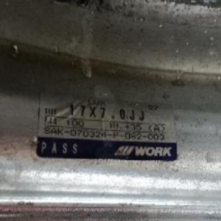 ♪♪205/40R17 WORK LS105 4本 ヨコハマ アース1 溝バッチリ 7J+35 4本 中古♪♪