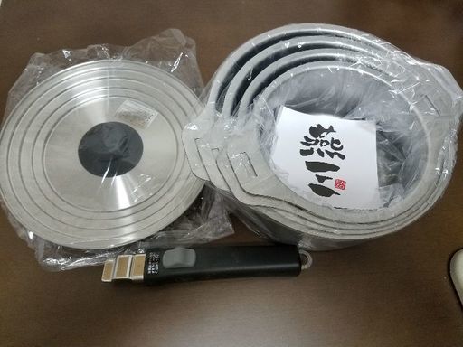 新品未使用　燕三ハンドル着脱鍋4点セット