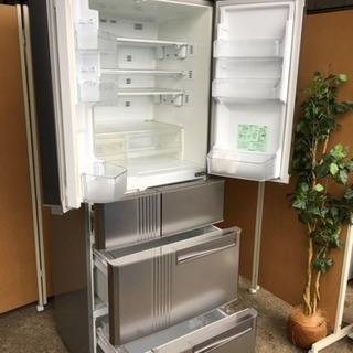 628 三菱　家庭用冷蔵庫　大型　自動製氷機付　保証込み　300L強 simplus シンプラス 製氷機 SP-CED02 四角い氷 キューブアイス