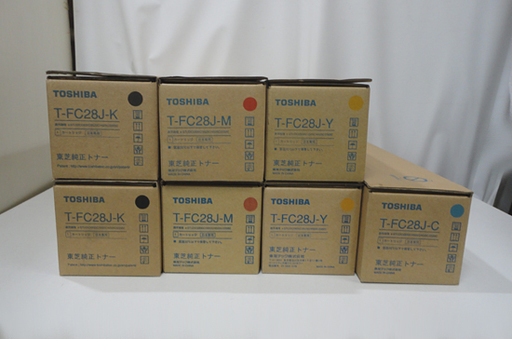 未使用 TOSHIBA/東芝 純正トナー T-FC28J ブラック/シアン/マゼンタ/イエロー 4色7本セット 札幌市 白石区 東札幌