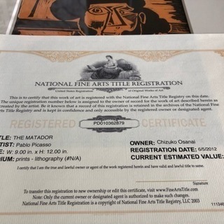 パブロ・ピカソ《Toros Vallauris (The Matador) 》木の額は新品です