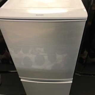 [シャープ] 2ドア冷蔵庫 2017年製 SJ-D14C-S