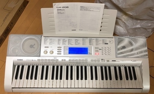 美品　激安　カシオ LK-208 光ナビゲーション CS-4B スタンド付き