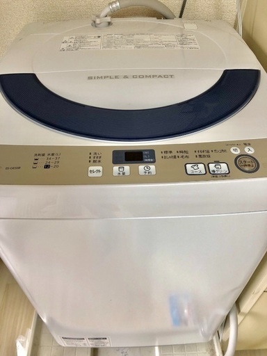 洗濯機 5.5kg 2016年製 SHARP