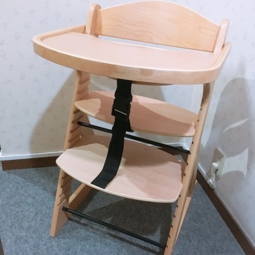 ベビーチェア キッズチェア ハイチェア テーブル付き 木製