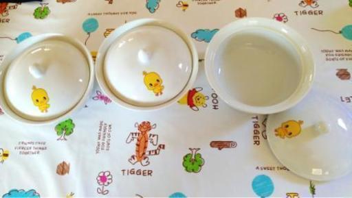 他サイトで購入されましたm(_ _)m現在、お取引中★新品未使用品★可愛い★ チキンラーメンの蓋付きひよこ丼鉢3客