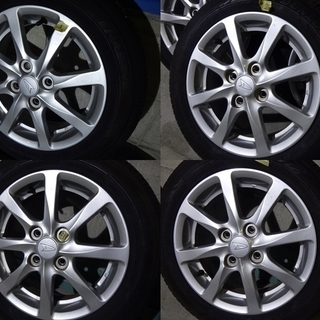 00013■ダイハツ 純正 14インチ アルミホイール+タイヤ(ダンロップ） 4本 軽自動車