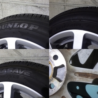00013■ダイハツ 純正 14インチ アルミホイール+タイヤ(ダンロップ） 4本 軽自動車