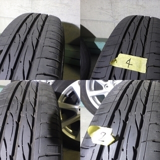 00013■ダイハツ 純正 14インチ アルミホイール+タイヤ(ダンロップ） 4本 軽自動車