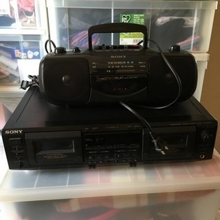 90s SONY CASSETTE DECK ラジカセ付