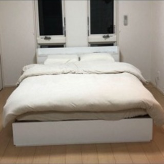 ダブルベッド 新品 収納 コンセント