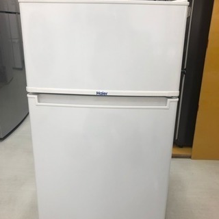 お盆キャンペーン20%OFF【リサイクルサービス八光 田上店 安心の3ヶ月保証 配達・配置OK】ハイアール91L 2ドア冷蔵庫 ホワイトHaier JR-N85A(W)の画像