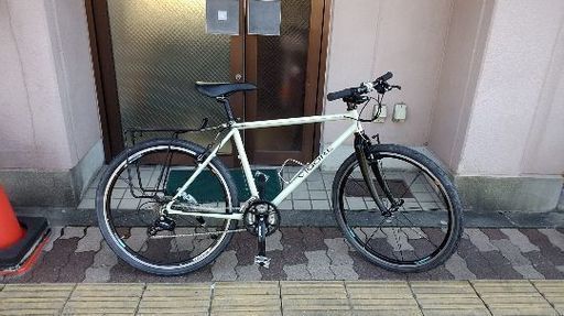 〈ヴィンテージ〉VIGORE[ヴィゴーレ]kyoto Japan 26吋クロスバイク Fフォークカーボン/27speed/アイボリー