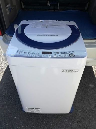 ◼️商談中◼️シャープ 7．0kg全自動洗濯機 風乾燥 ESG7E2KB■風呂水ポンプ未使用■