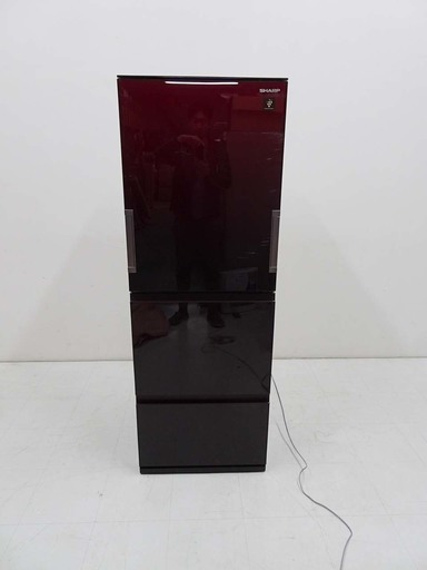 超美品 動作保証 SHARP シャープ プラズマクラスター 冷蔵庫 SJ-GW36E-R 356L グラデーションレッド 2018年製