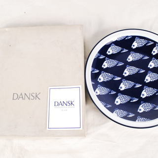 8483 DANSK ダンスク 丸 大皿 魚柄 和風 食器 31...
